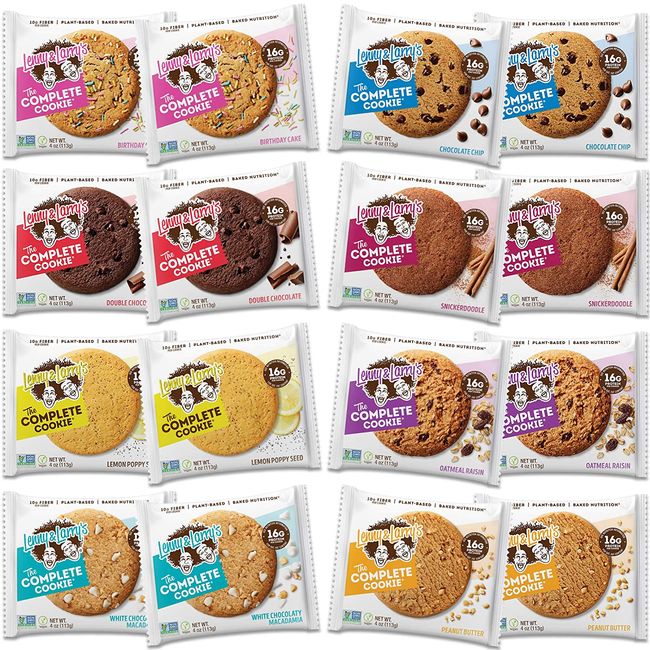 Lenny & Larry'S the Complete Cookie, 8 Flavor Variety Pack,4 Ounce Pack of 16