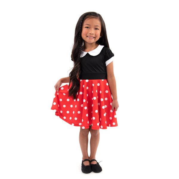 Little Adventures Retro Polka Dot Twirl Dress Up Costume - Machine Washable Child Pretend Play Party Dress (2)