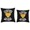 Vegan Cauliflower Pizza Vegetarian Plant Based Diet Throw Pillow