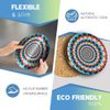 Mouse Mat & Coaster Set - Psychedelic Pattern Rainbow 20 cm & 9 cm for Computer & Laptop, Office, Non-slip Base #8946
