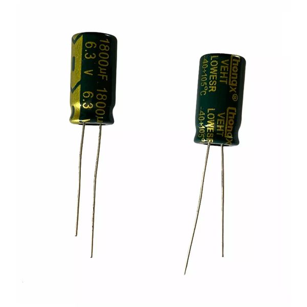 5 PCs VEHT CAP 6.3V 1800UF 1800MF Radial CAPACITOR