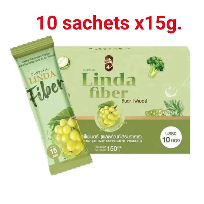 10x Linda Fiber Dietary supplement Detox Weight Control Slim Skin Healthy 15g