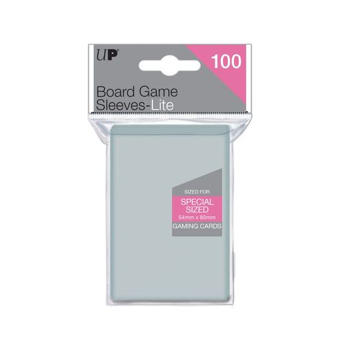 Ultra PRO - Special Sized Lite Board Game Sleeves (100ct) for 54mm x 80mm Cards - Card Sleeves for Board Games and Trading Card Games with Thin Profile for Easy Shuffling