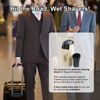 Portable Mini Shaving Brush with PU Pouch - Easy Carry Mini Brush for Frequent Travelers - Durable Synthetic Fibers, Anti-rust Aluminum Handle, Handy Mini Pouch, Fast and Rich Lathering