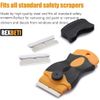 REXBETI 1400PCS Single Edge Razor Blades, Industrial Razor Blades, Box Cutter Replacement Blades, Glass Scraper Razor Blades