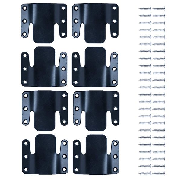 LazyMe Universal Sectional Sofa Interlocking, Sectional Couch Connectors, Sofa Connector Bracket with Hardware- 4 Sets, 8 Pieces