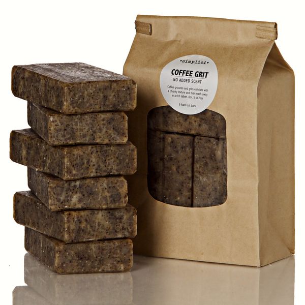 SIMPLICI Coffee Grit bar soap Value Bag (6 Bars)