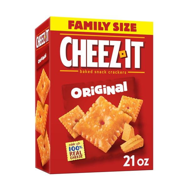 Cheez-It Cheese Crackers, Baked Snack Crackers, Lunch Snacks, Original, 21oz Box (1 Box)