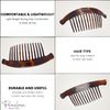 Parcelona French Arch Extra Large Tortoise Brown Shell 13 Teeth Interlocking Side Hair Comb Pair