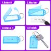 Swpeet Plastic Key Tags with Flap Label Window and Strong Split Ring