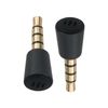 WELWIK 2PCS Black Plastic Audio Interface/Live Tuning Controller Microphone 3.5mm TRRS Plug Compatible with Smartphones Tablets Game Consoles