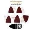 CNBTR Universal Oscillating Multitool Polishing Finger Sanding Pad Disc Sanding Sandpaper Sheet Set