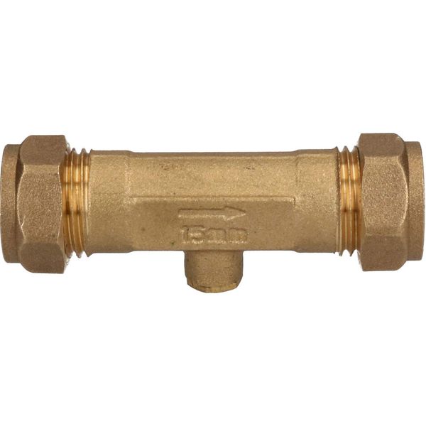 15mm Brass Double Check Valve One-Way Non-Return Compression Fittings WRAS