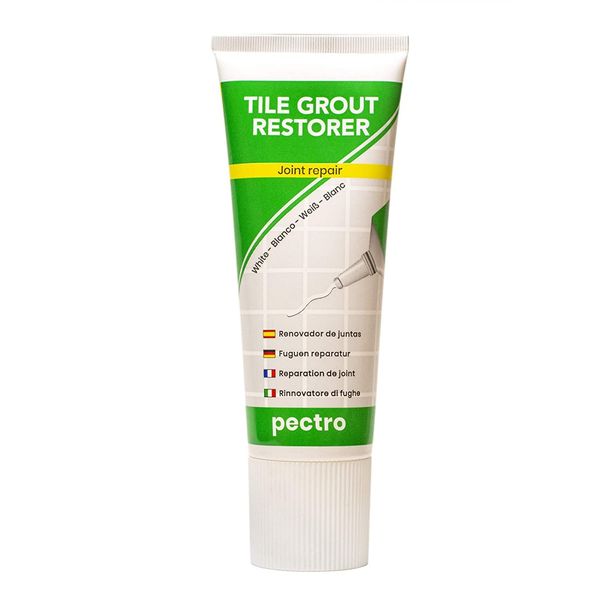 PECTRO Tile Grout Restorer | Fill and bleach the joints | Joint Repair and Reviver (14,12oz - 400g) | White joints like new in bathrooms & kitchens and any room