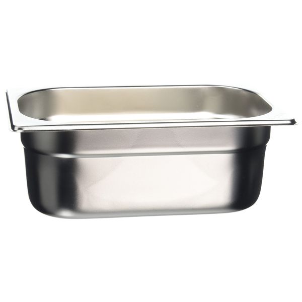 Vogue Gastronorm Pan 1/4, Stainless Steel Tray, Depth: 100 mm, Capacity: 2.5 Litres, Hot and Cold Food Storage Container, Bain Marie Compatible, Lid Sold Separately, K819