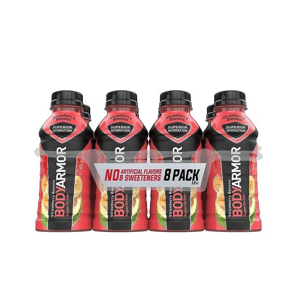 BODYARMOR Sports Drink, Strawberry Banana, Coconut Water 12 Fl Oz ( Pack of 8 )