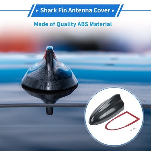 VekAuto Shark Fin Antenna Cover, AM/FM Signal Roof Aerial Universal for Car Auto SUV Truck Offroad ABS Material with Adhesive Base Dark Gray