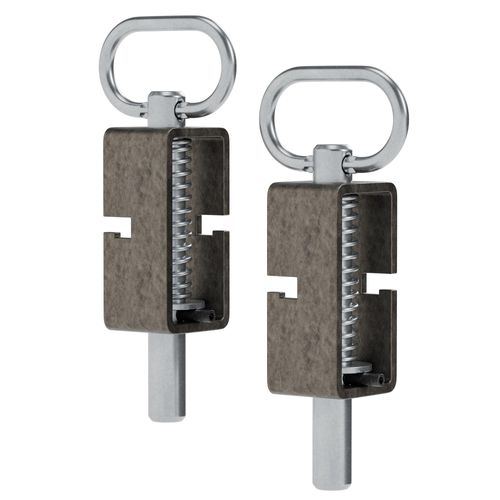 SANKINS 5-1/8'' Trailer Gate Latch, Weld-On Spring Latch Lock, Heavy-Duty Trailer Latch with Plain Tube, Spring Loaded Latch for Utility Trailer Gate, Pack of 2