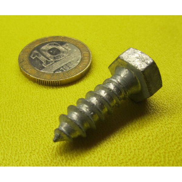 Galvanized Hex Head Lag Screw 5/16" Threads x 1.00" Length, 100 pcs