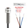 Heschen M8 Inductive Proximity Sensor Switch PR08-1.5DC Cylindrical Detector 1.5mm DC12-24V 2-Wire NC (Normally Closed) CE