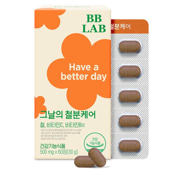 BB Lab Daily Iron Care Vitamin C Vitamin B, 60 tablets, 3ea