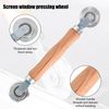 3 Pieces Installation Door Window Screen Wheels, Roller Puller Wheel Mosquito Net, Hook for Rubber Strip, Screen Rolling Roller Tool Set, for Screen Installation