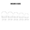 5 Pcs Beard Shaper, Goatee Mustache Grooming Styling Tool Set, Face Hair Styling Template for Man, Beard Guide Trimmer Template, Transparent