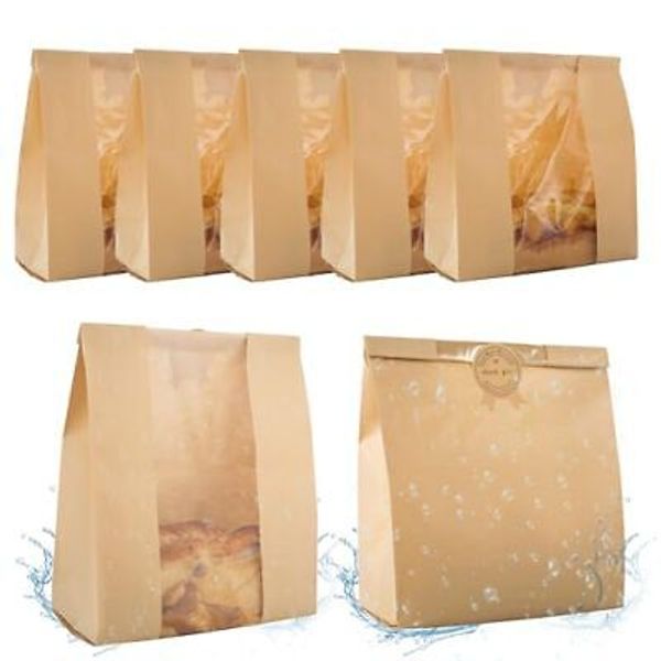 Pcs Bread Bags for Homemade Bread With Window Sourdough Paper Bread 50