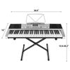 61 Lighted Keys Electric Keyboard Piano with LCD Screen, Microphone, Headphone