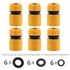 TOPWAYS 6 pack Hose End Quick Connect fitting 1/2" Hose Pipe Quick Connector