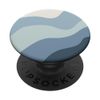 Modern Dusty Blue Abstract Boho Wavy Stripe PopSockets Swappable PopGrip