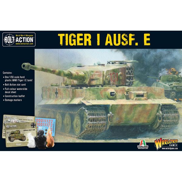 Tiger I Ausf. E - 1:56 / 28mm Plastic Scale Model Tank for Bolt Action by Warlord Games - Highly Detailed World War 2 Miniatures for Table-top Wargaming