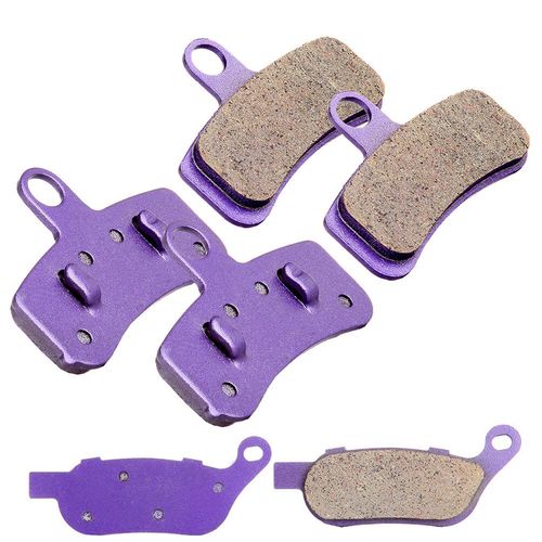 Carbon Fiber Brake Pads for Harley Davidson for FLSTF Fat Boy 2008 2011 for Harley Davidson for FLSTC Heritage Softail Classic 2008-2011 KFKGF Front and Rear Braking Pads Kits Replace FA457