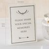 ANGEL & DOVE Set of 2 Funeral Memory Table Signs - Matches our Ivory Memory Books for Memorial, Celebration of Life