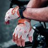 Kango Fitness Real Soft Leather Mesh Net Fingerless Driving Weight Training Cycling Wheelchair Gloves W-1037 (Small)