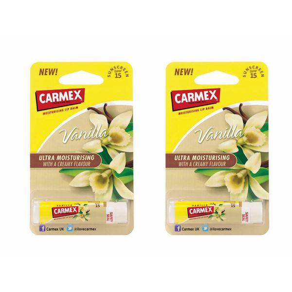 Carmex Vanilla click stick duo pack