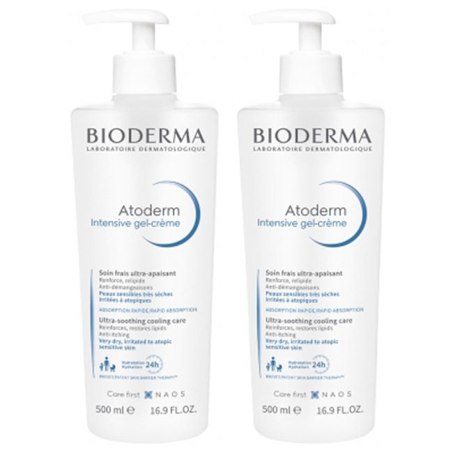 BIODERMA Atoderm Intensive Gel Cream 500ml 2 bottles set Sensitive skin Dry skin Overseas mail order