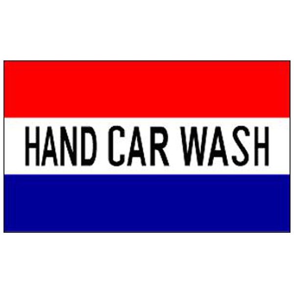 Klicnow Hand Car Wash Message Flag 5ft x 3ft