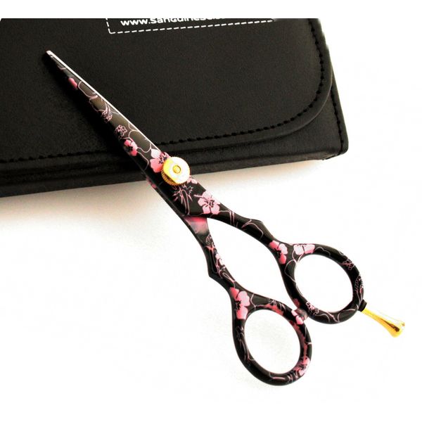 Pink Flower Hair Cutting Scissors, Hairdressing Scissors