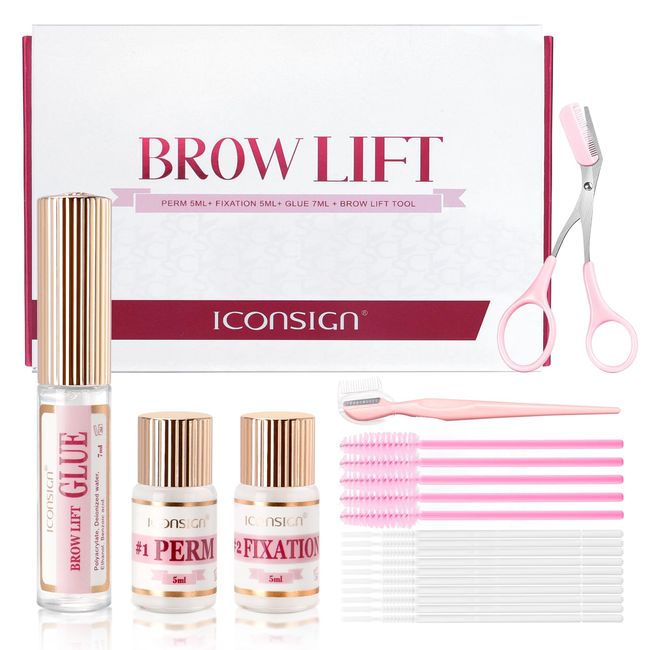 ICONSIGN Augenbrauen Laminierung Kit, Augenbrauen Lift Kit DIY Brauen Perm, Brauen Perm Kit, Professionelle Grade einfach für Anfänger