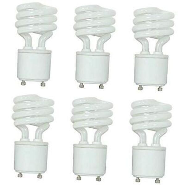 S8203 Mini Spiral Compact Fluorescent Light Bulb, 13 Watt, 2700 Kelvin