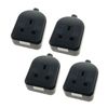 Ex-Pro 1 Gang High Impact Trailing Extension Socket, without Plug and Cable, 13A, Black - 4 Pack