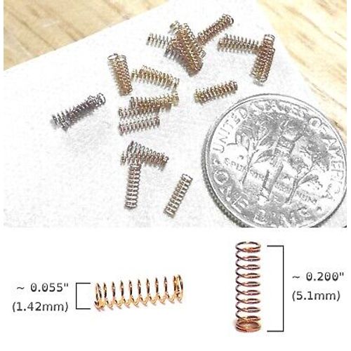 24 Newly Made HO Slot Car TYCO 440-X2 HiTemp Motor Carbon Brush Spring .006" BTO