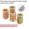 Qrity 20PCS Threaded Inserts Nuts, Hex Drive Head Nuts, Threaded Inserts for Wood, Hex Socket Drive, Zinc Plated Carbon Steel, M5x10mm Insert Nut