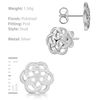 Tuscany Silver Women's Sterling Silver 9mm Flat Celtic Stud Earrings