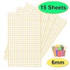 7,140 x White Sticky Dots - 6mm - Round Colour Coding Dot Stickers - 15 Sheets