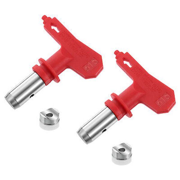 2pcs Reversible Spray Tips for Airless Sprayer 615 Paint Spray Nozzle, Red