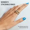 Zernblend 1 Piece Multi-Layer 4-Ring Stacking Ring in 18 Carat Gold and Silver