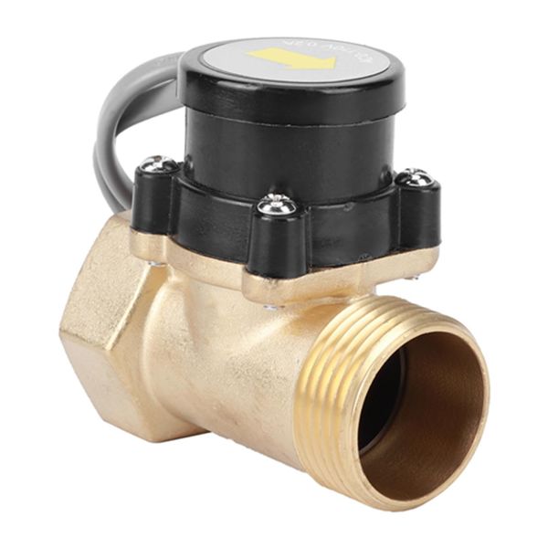 Flow Sensor, HT30 11 110V G1" Thread Water Flow Sensor Switch Brass Electronic Pressure Automatic Control Switch for Booster Pump,Control Switch