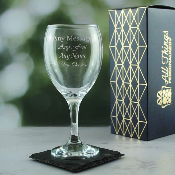 Personalised Engraved Imperial Wine Glass, 12oz or 340ml, Quality Personalised Wine Glass, Makes The Perfect Personalised Gifts for Women, Wine Gifts for Women That are Ideal for Any Occasion